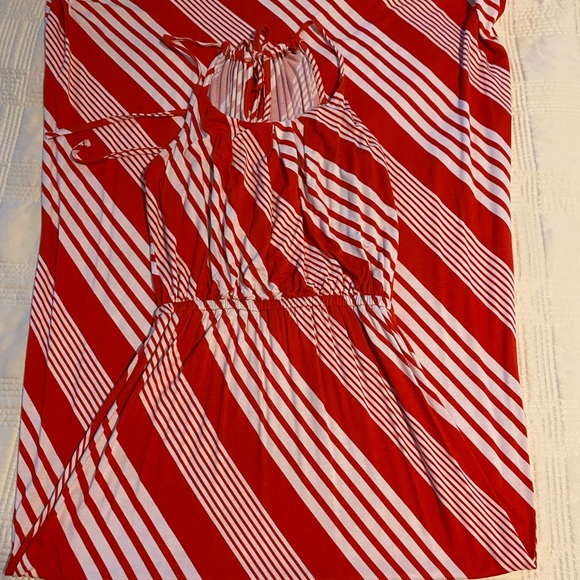 Red and white stripe maxi. Spring, summer, resort, cruise - Picture 8 of 11